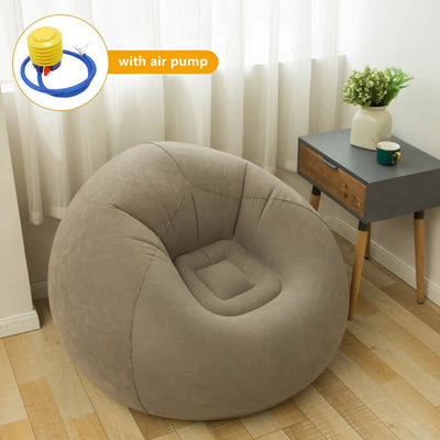 Large Lazy Inflatable Sofa Chairs PVC Lounger Seat Bean Bag Sofas Pouf Puff Couch Tatami Living Room Supply Outdoor Camping - Slobuy