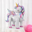 Large Standing Unicorn Foil Balloons for Kids Girls Unicorn Birthday Party Decoration Elephant Animal Balloon Baby Shower Favors - Slobuy