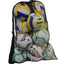Large mesh sports bag with shoulder straps, drawstring bag for storing basketball, volleyball, baseball, and swimming equipment - Slobuy