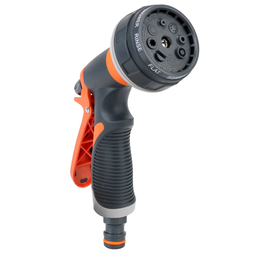 Lawn Spray Watering 8 Spray Modes Garden Tools For Garden Washing Car High Pressure Water Tool Adjustable Hose Sprinkle Nozzle - Slobuy