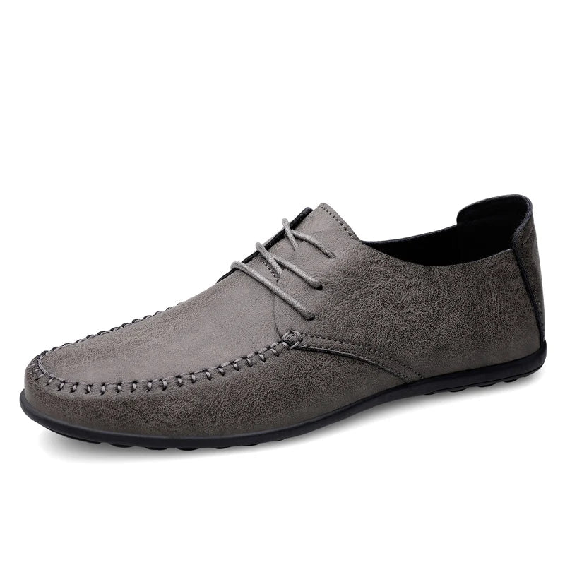 Leather Men Shoes Fashion Formal Men Shoes Moccasins Italian Breathable Male Driving Shoes Black Plus Size 38-47 - Slobuy