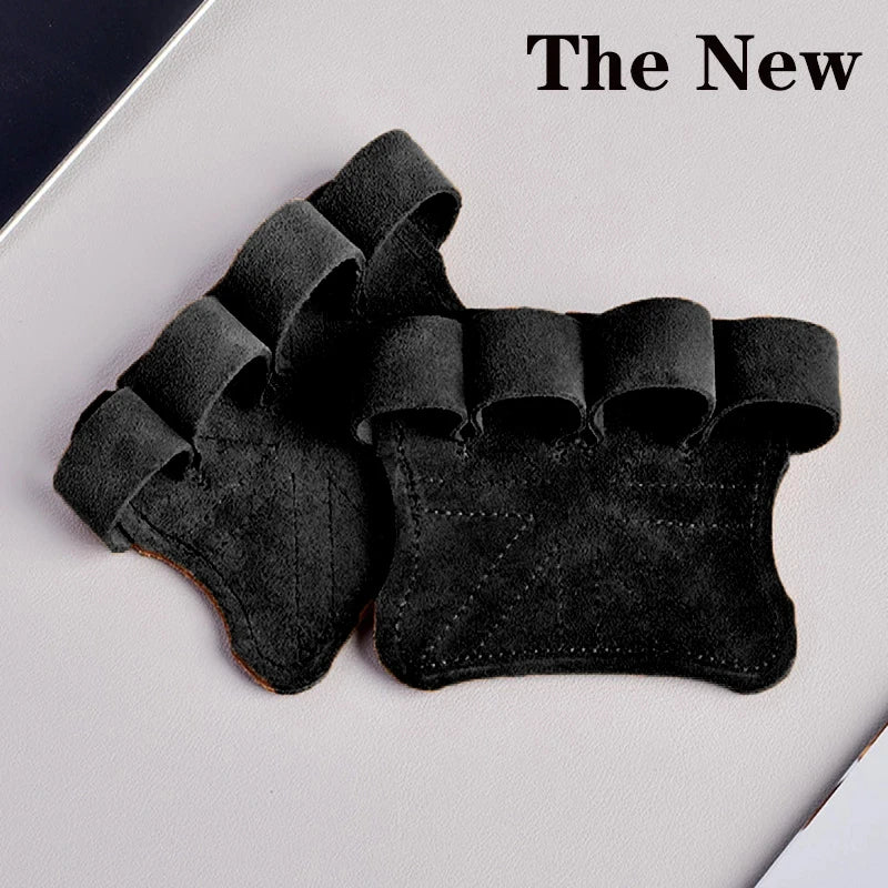 Leather Weight Lifting Training Gloves Palm Protection Women Men Fitness Sports Gymnastics Grips  Pull Ups Weightlifting Workout - Slobuy