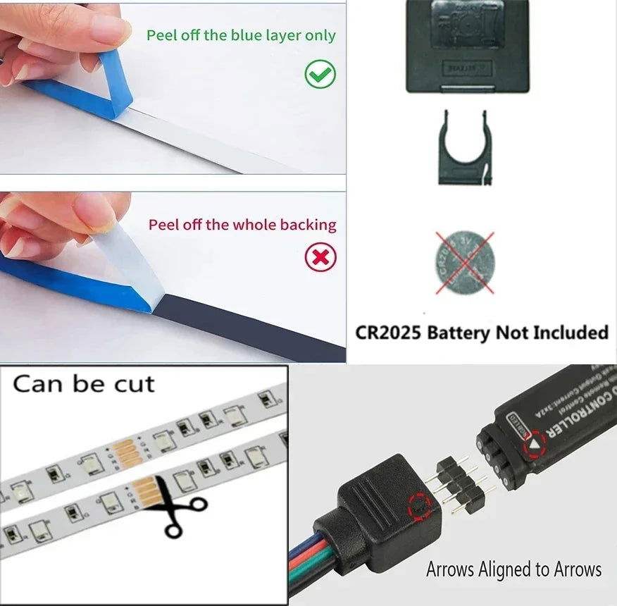 Led Lights 5V 5050 Usb Rgb Led Tape Room Decor Ice String Led Strip 10 Meters Adhesive Ribbon Bedroom Gaming Setup Accessories - Slobuy