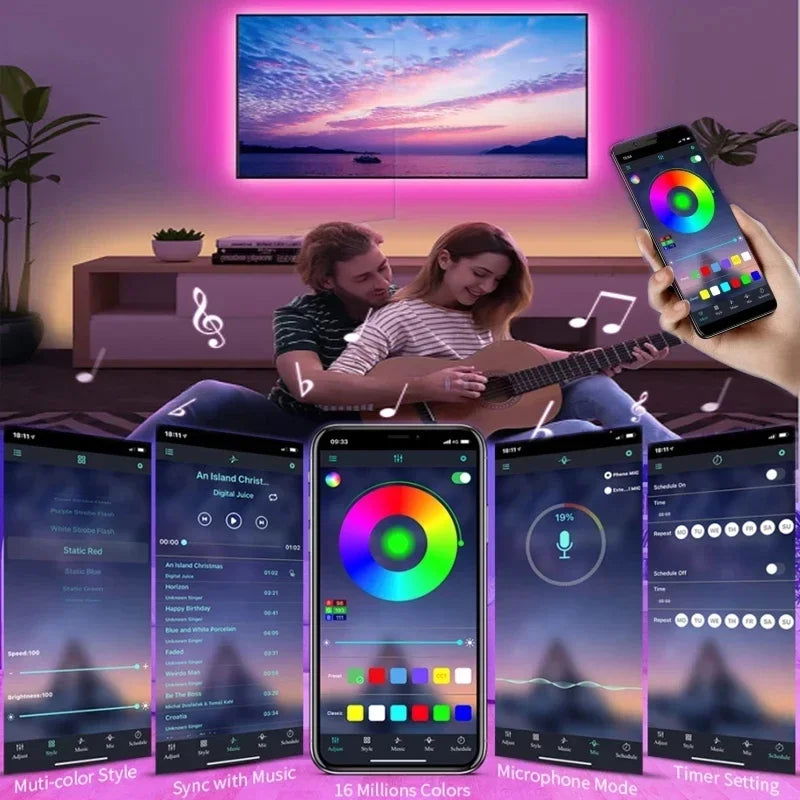 Led Lights 5V 5050 Usb Rgb Led Tape Room Decor Ice String Led Strip 10 Meters Adhesive Ribbon Bedroom Gaming Setup Accessories - Slobuy