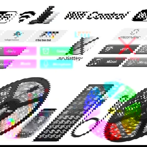 Led Lights 5V 5050 Usb Rgb Led Tape Room Decor Ice String Led Strip 10 Meters Adhesive Ribbon Bedroom Gaming Setup Accessories - Slobuy