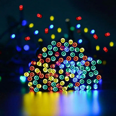 Led Solar String Lights 7m 50 Lights 8 Patterns Solar Fairy String Lights Waterproof Garden Wedding Party Decoration - Slobuy