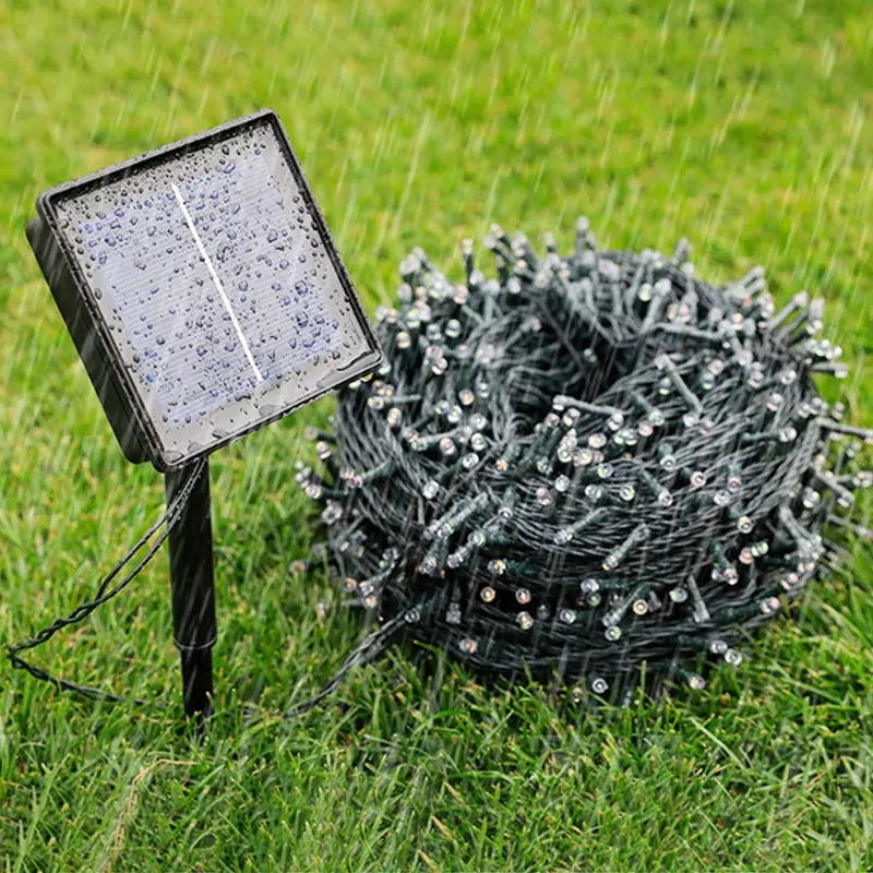 Led Solar String Lights 7m 50 Lights 8 Patterns Solar Fairy String Lights Waterproof Garden Wedding Party Decoration - Slobuy