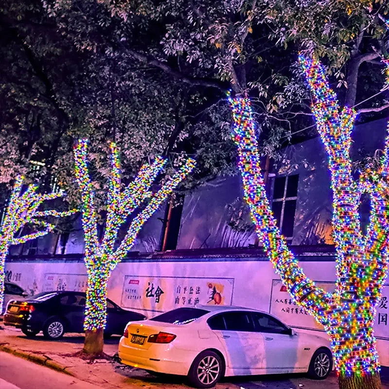 Led Solar String Lights 7m 50 Lights 8 Patterns Solar Fairy String Lights Waterproof Garden Wedding Party Decoration - Slobuy