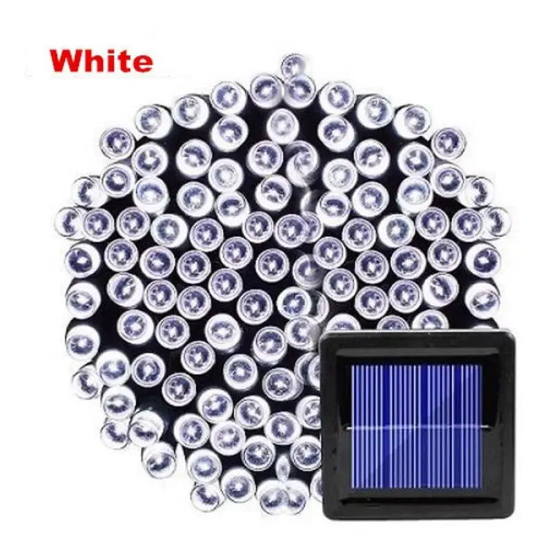 Led Solar String Lights 7m 50 Lights 8 Patterns Solar Fairy String Lights Waterproof Garden Wedding Party Decoration - Slobuy