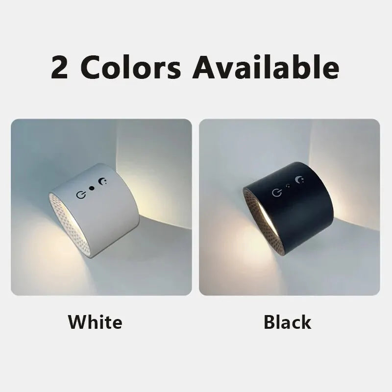 Led Wall Lamp Touch Control IR Remote 360 Rotatable USB Recharge Wireless Portable Night Light For Bedside Bedroom Reading Lamp - Slobuy