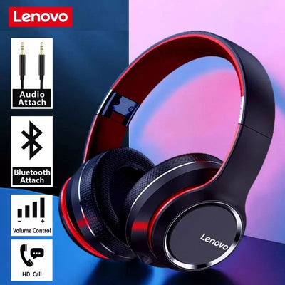 Lenovo HD200 Bluetooth Earphones Over-ear Foldable Computer Wireless Headphones Noise Cancellation HIFI Stereo Gaming Headset - Slobuy