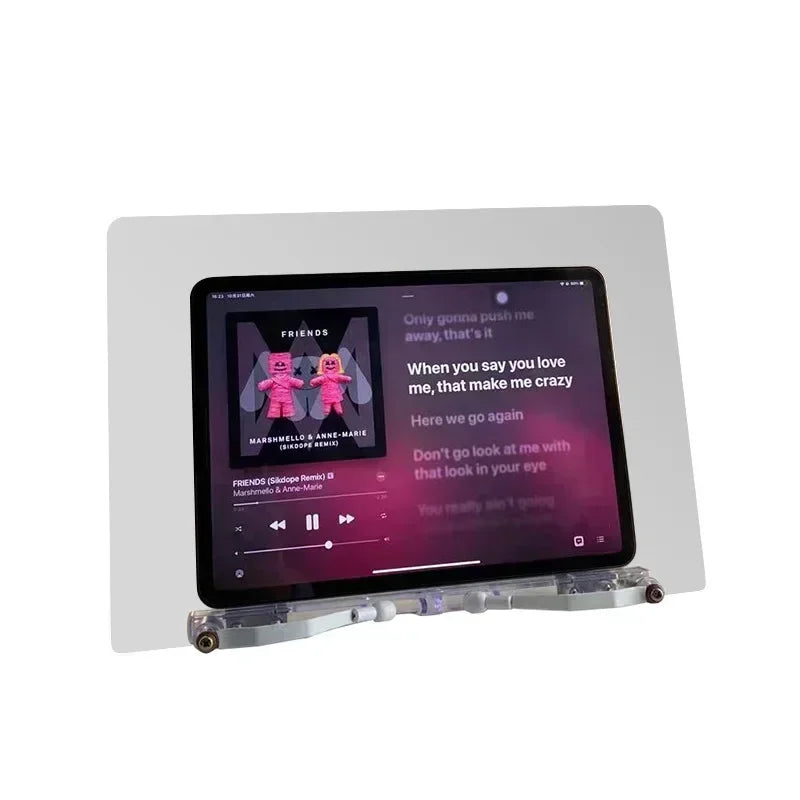Lifted Laptop Stand Holder, 180° Rotatable Desktop Reading Rack, Ins Style Transparent Acrylic Notebook Stand for Desk Reading - Slobuy