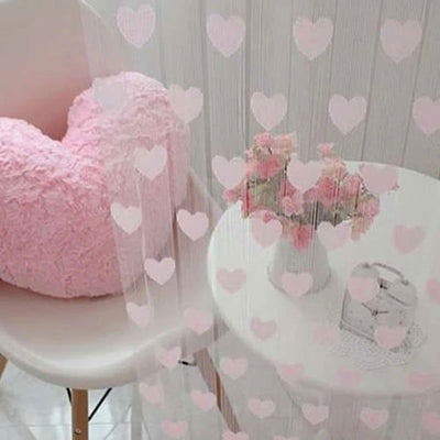 Line Heart Decor Curtains Novelty  Window Living Room Curtain Divider String Home Decorations Curtain  Tassel Door - Slobuy