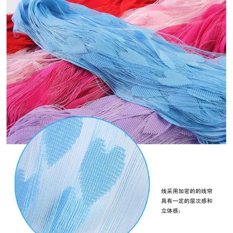 Line Heart Decor Curtains Novelty  Window Living Room Curtain Divider String Home Decorations Curtain  Tassel Door - Slobuy
