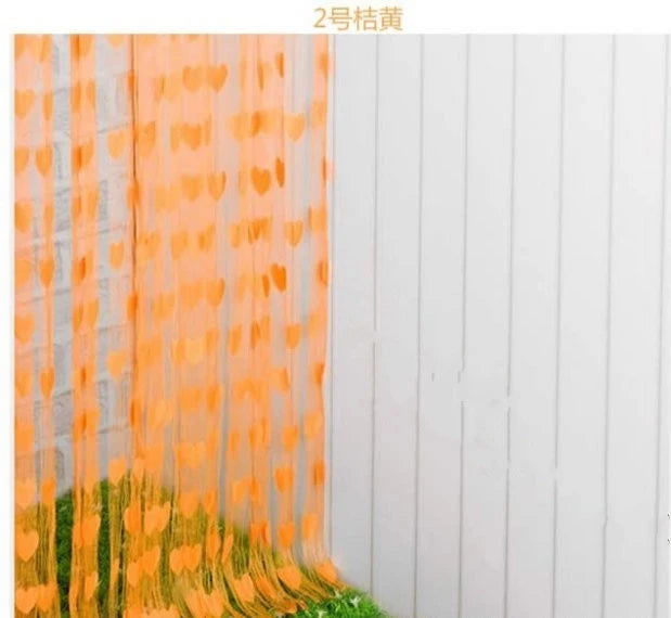 Line Heart Decor Curtains Novelty  Window Living Room Curtain Divider String Home Decorations Curtain  Tassel Door - Slobuy