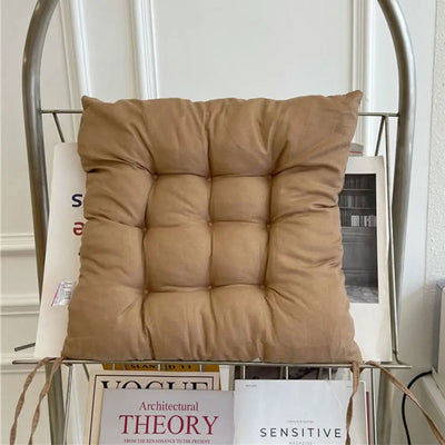 Linen Cushion Pearl Cotton Square Stool Backrest Pillow Home Office Computer Chair Protective Mat Seat Pad Buttocks Chair Mat - Slobuy