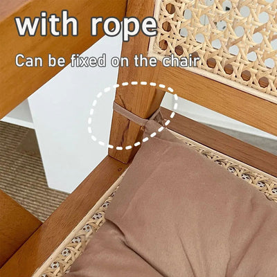 Linen Cushion Pearl Cotton Square Stool Backrest Pillow Home Office Computer Chair Protective Mat Seat Pad Buttocks Chair Mat - Slobuy