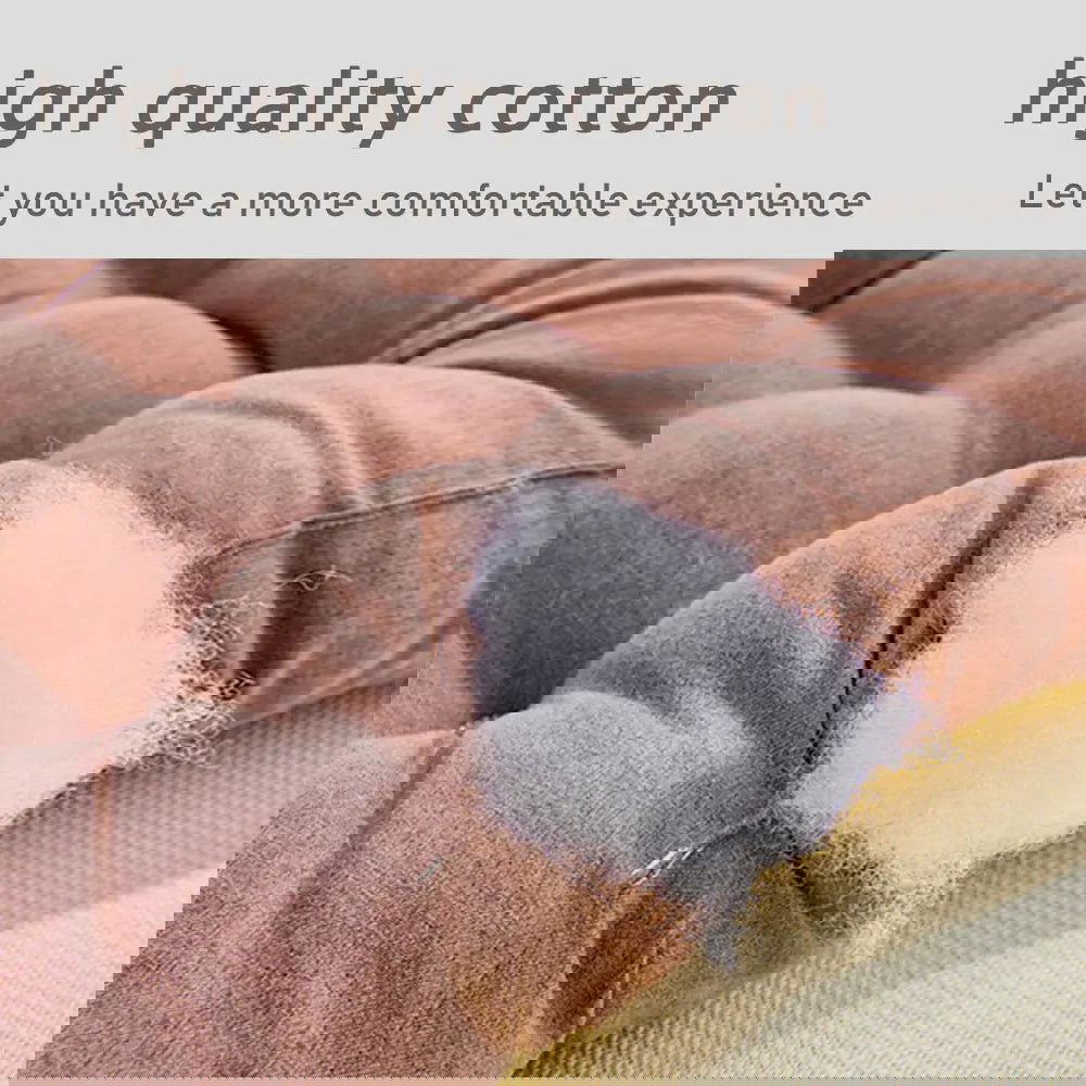 Linen Cushion Pearl Cotton Square Stool Backrest Pillow Home Office Computer Chair Protective Mat Seat Pad Buttocks Chair Mat - Slobuy