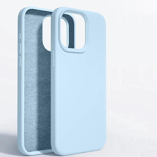 Liquid Silicone Shockproof Case For Apple iPhone 15 14 12 11 13 Pro Max Soft Cute Back Cover For 14 15 Plus Phone Accessories - Slobuy