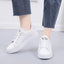 Little White Shoes for Women 2023 Autumn Rose Embroidery Thick Soled Leather Casual Student Board Shoes - Slobuy