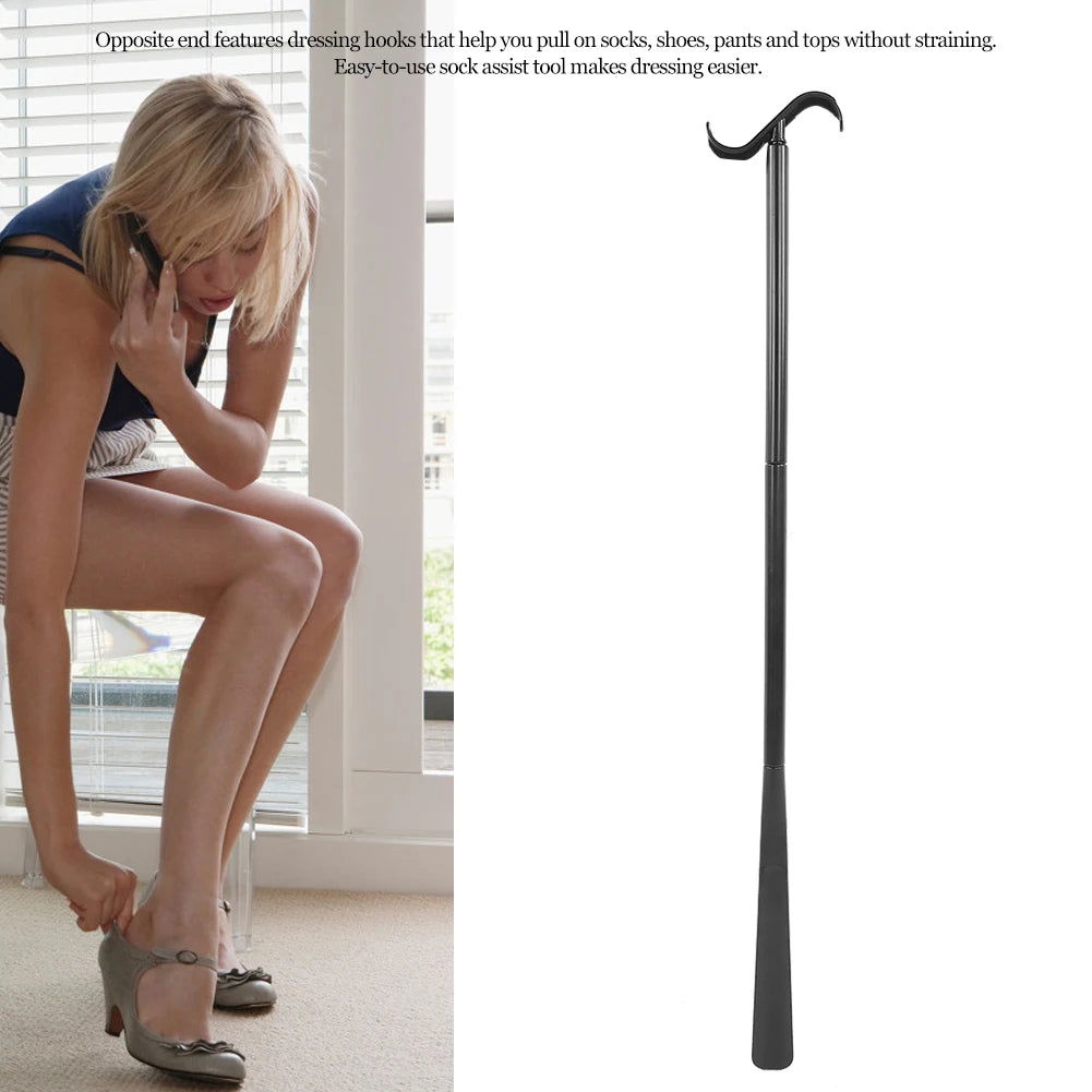 Long Dressing Shoes Socks Dressing Stick Multifunction Detachable Shoe Horn Aid Stick for Mobility Disabled Patient Elderly 90CM - Slobuy