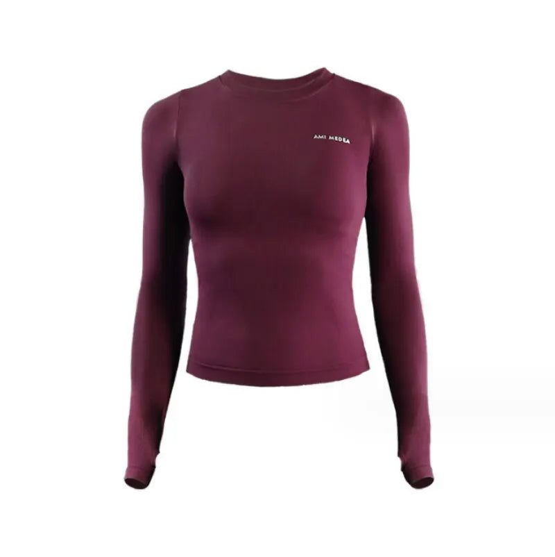 Long Sleeve Yoga Shirts Sport Top Fitness Clothes Wear for Women Gym Femme Jersey Mujer Running - Slobuy