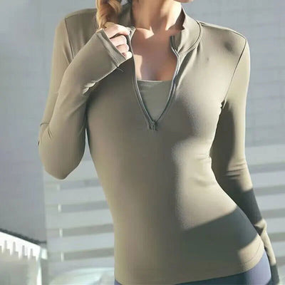 Long Sleeve Yoga Shirts Sport Top Fitness Yoga Top Gym Top Sports Wear For Women Push Up Running Full Sleeve Clothes - Slobuy