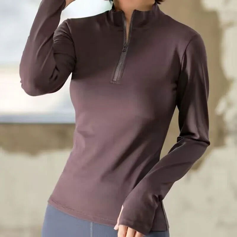 Long Sleeve Yoga Shirts Sport Top Fitness Yoga Top Gym Top Sports Wear For Women Push Up Running Full Sleeve Clothes - Slobuy