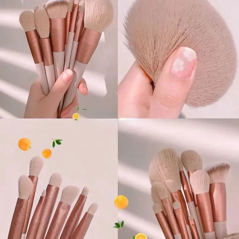 13 PCS/Lot Makeup Brushes Set Eye Shadow Foundation Women Cosmetic Powder Blush Blending Beauty Make Up Tool - Slobuy