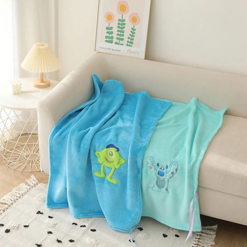 Lovely Mickey Stitch Blanket Cartoon Anime Nap Blanket Alien Lotso Spring Summer Flannel Blanket For Child Girl Baby Single Size - Slobuy