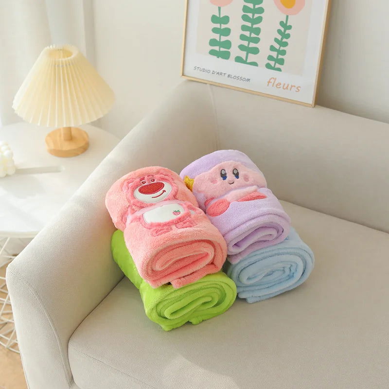 Lovely Mickey Stitch Blanket Cartoon Anime Nap Blanket Alien Lotso Spring Summer Flannel Blanket For Child Girl Baby Single Size - Slobuy