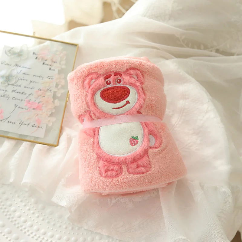 Lovely Mickey Stitch Blanket Cartoon Anime Nap Blanket Alien Lotso Spring Summer Flannel Blanket For Child Girl Baby Single Size - Slobuy