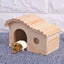 Lovely Wooden Hamster Cottage Waterproof Small Animal Sleeping Nest Hedgehog Cozy House Evade Assembly Pet Supplies - Slobuy
