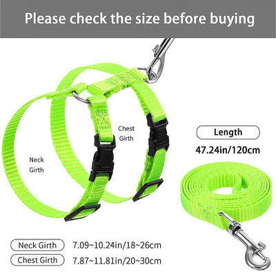 Low Price Rabbit Cat Harness and Leash Set Adjustable Nylon Harnesses for Bunny Kitten Pet Outdoor Walking Supplies Accessories - Slobuy