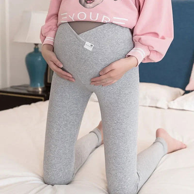 Low Waist Belly Cotton Maternity Legging Spring Casual Skinny Pants Clothes for Pregnant Women Autumn Pregnancy - Slobuy