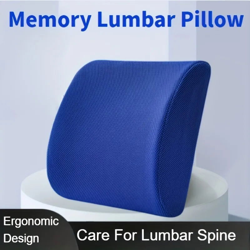 Lumbar Support Pillow For Office Chair And Car Seat, Perfectly Balanced Memory Foam Lumbar Pillow Multi-purpose Back Cushion For - Slobuy