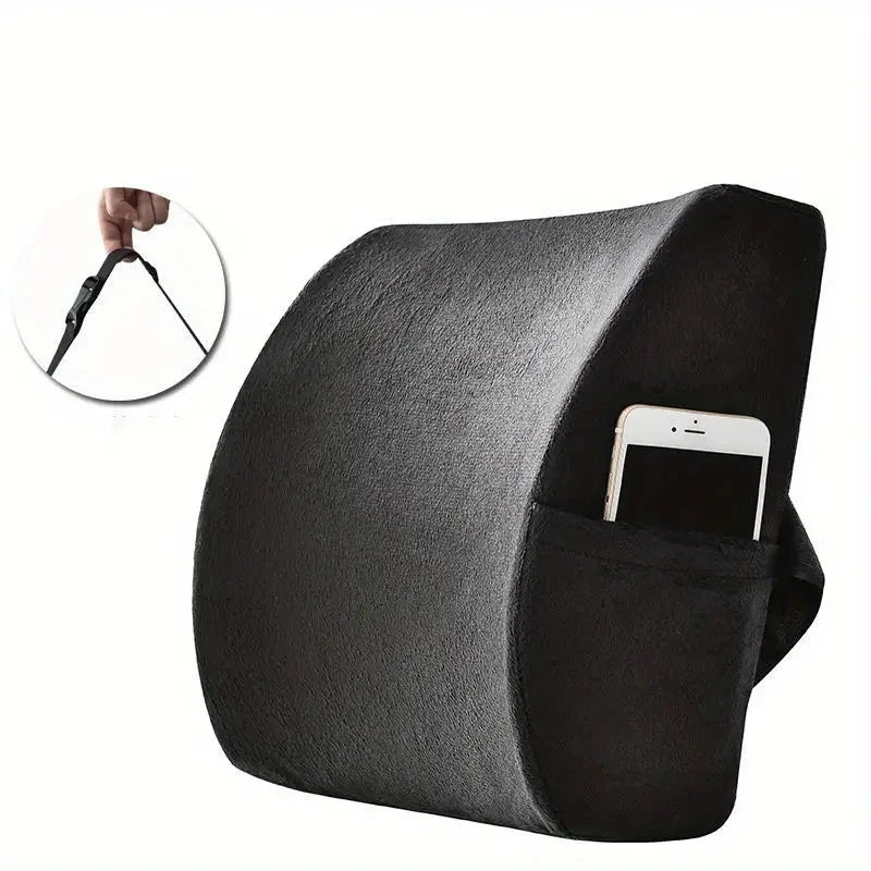 Lumbar Support Pillow For Office Chair And Car Seat, Perfectly Balanced Memory Foam Lumbar Pillow Multi-purpose Back Cushion For - Slobuy