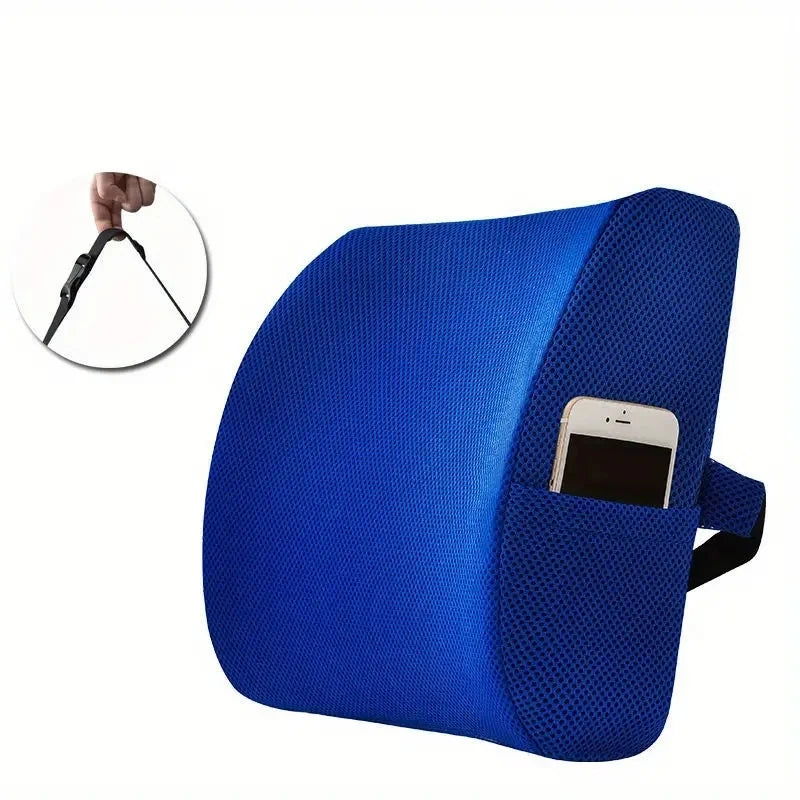 Lumbar Support Pillow For Office Chair And Car Seat, Perfectly Balanced Memory Foam Lumbar Pillow Multi-purpose Back Cushion For - Slobuy