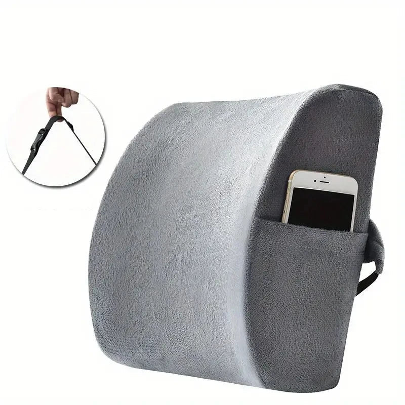 Lumbar Support Pillow For Office Chair And Car Seat, Perfectly Balanced Memory Foam Lumbar Pillow Multi-purpose Back Cushion For - Slobuy