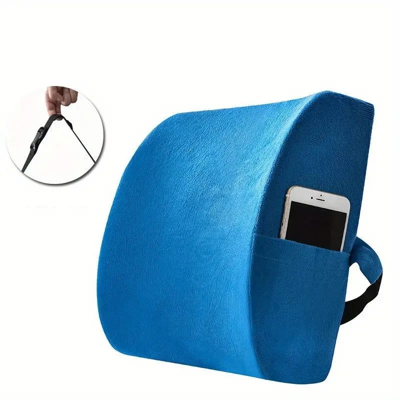 Lumbar Support Pillow For Office Chair And Car Seat, Perfectly Balanced Memory Foam Lumbar Pillow Multi-purpose Back Cushion For - Slobuy