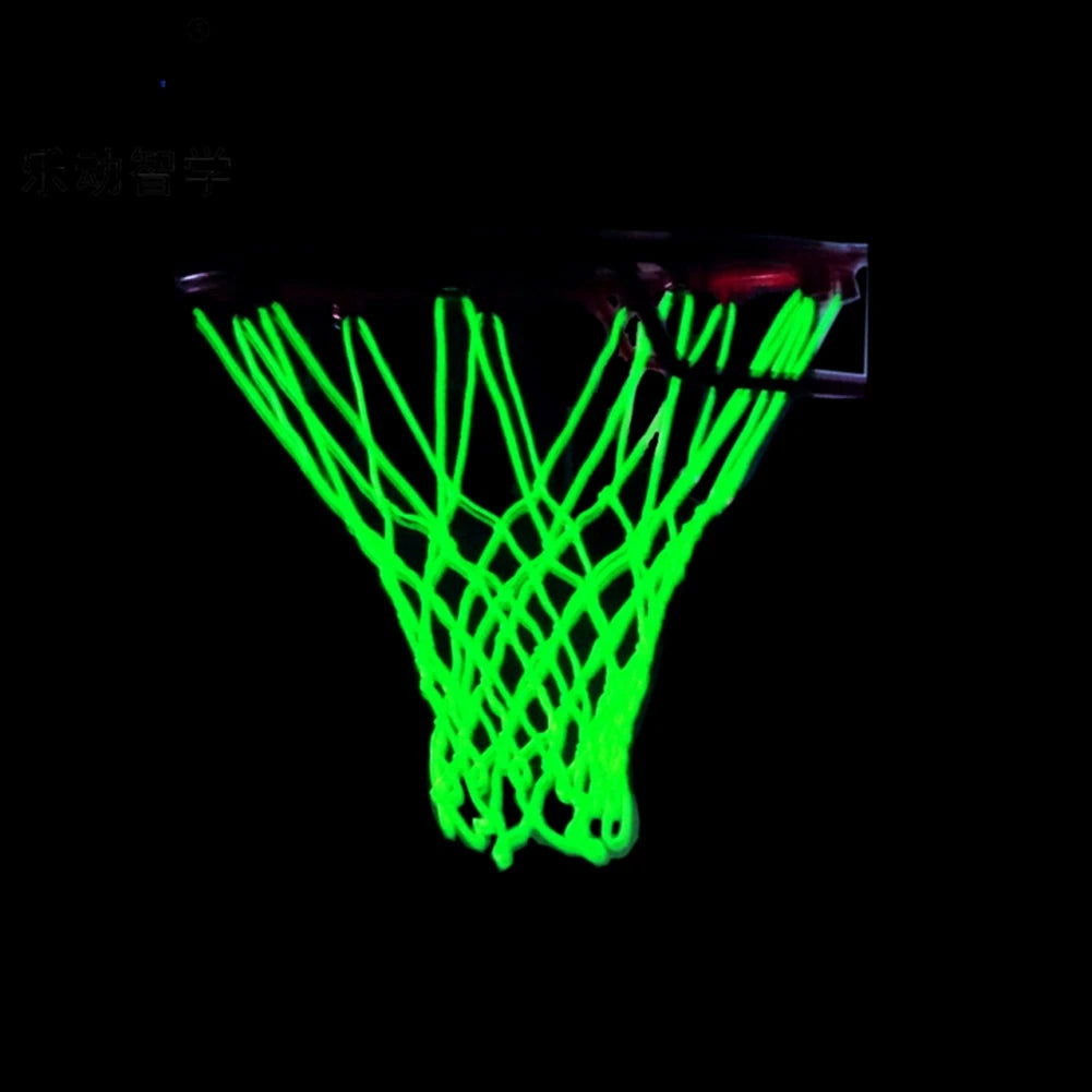 Luminous Basketball Net Self-illuminated Glowing Light Fluoresc Basketball Standard Training Nylon Net Outdoor Sport Accessories - Slobuy