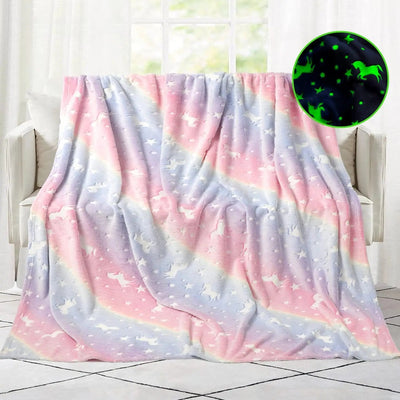 Luminous Blanket Flannel Cartoon Pattern Office, Children's Nap Blanket Comfortable And Soft (75*100cm) - Slobuy