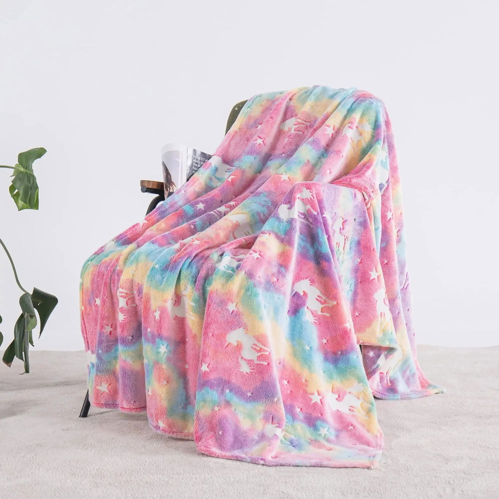 Luminous Blanket Flannel Cartoon Pattern Office, Children's Nap Blanket Comfortable And Soft (75*100cm) - Slobuy