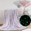 Luminous Blanket Soft Fluffy Glow in the Dark Blanket Cute Unicorns Glowing Children's Blanket Creative Plush Blanket 150x180cm - Slobuy
