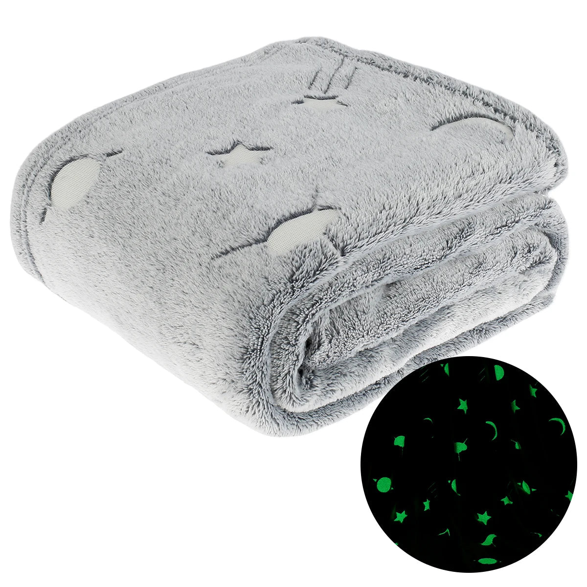 Luminous Blanket Soft Fluffy Glow in the Dark Blanket Cute Unicorns Glowing Children's Blanket Creative Plush Blanket 150x180cm - Slobuy