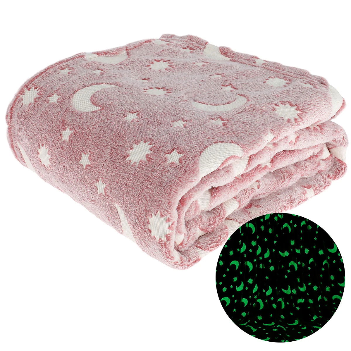 Luminous Blanket Soft Fluffy Glow in the Dark Blanket Cute Unicorns Glowing Children's Blanket Creative Plush Blanket 150x180cm - Slobuy