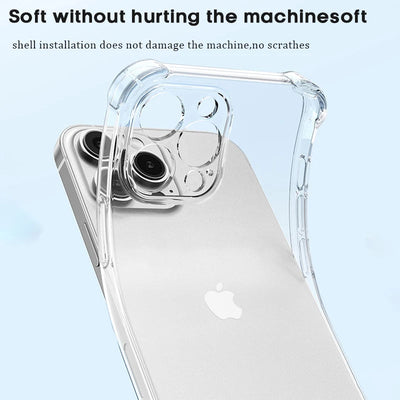 Luxury Clear Shockproof Case For iPhone 15 14 13 12 11 Pro Max Phone Cover on iPhone 13 12 Mini X XR XS 8 14 15 Plus Back Cover - Slobuy