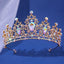 Luxury Elegant AB Crystal Crown Hair Accessories Tiara For Women Party Red Purple Rhinestone Bridal Crown New Hair Jewelry - Slobuy