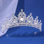 Luxury Elegant AB Crystal Crown Hair Accessories Tiara For Women Party Red Purple Rhinestone Bridal Crown New Hair Jewelry - Slobuy