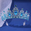 Luxury Elegant AB Crystal Crown Hair Accessories Tiara For Women Party Red Purple Rhinestone Bridal Crown New Hair Jewelry - Slobuy